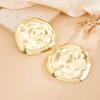 SHIXIN Exaggerated Glossy Large Round Stud Earrings for Women Punk Geometry Irregular Gold Color Earrings Fashion Party Jewelry