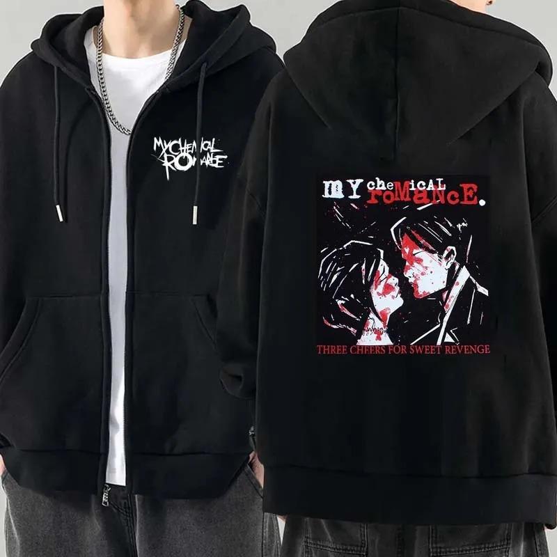 Men Hoodies Coats My Chemical Romance Mcr Dead Zipper Hoodie Top Parade Punk Emo Zip Up Sweatshirt