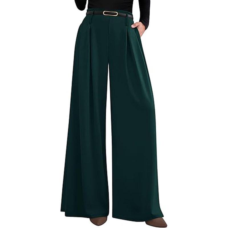 European Casual High-Waisted Wide-Leg Trousers for Women, Slimming and Versatile.