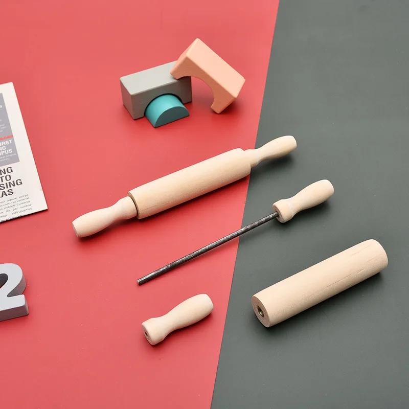 Hot Mini Wooden Rolling Pins Solid Natural Wood Rolling Pin Fondant Dough Roller Kitchen Cooking Baking Tools Accessories Crafts