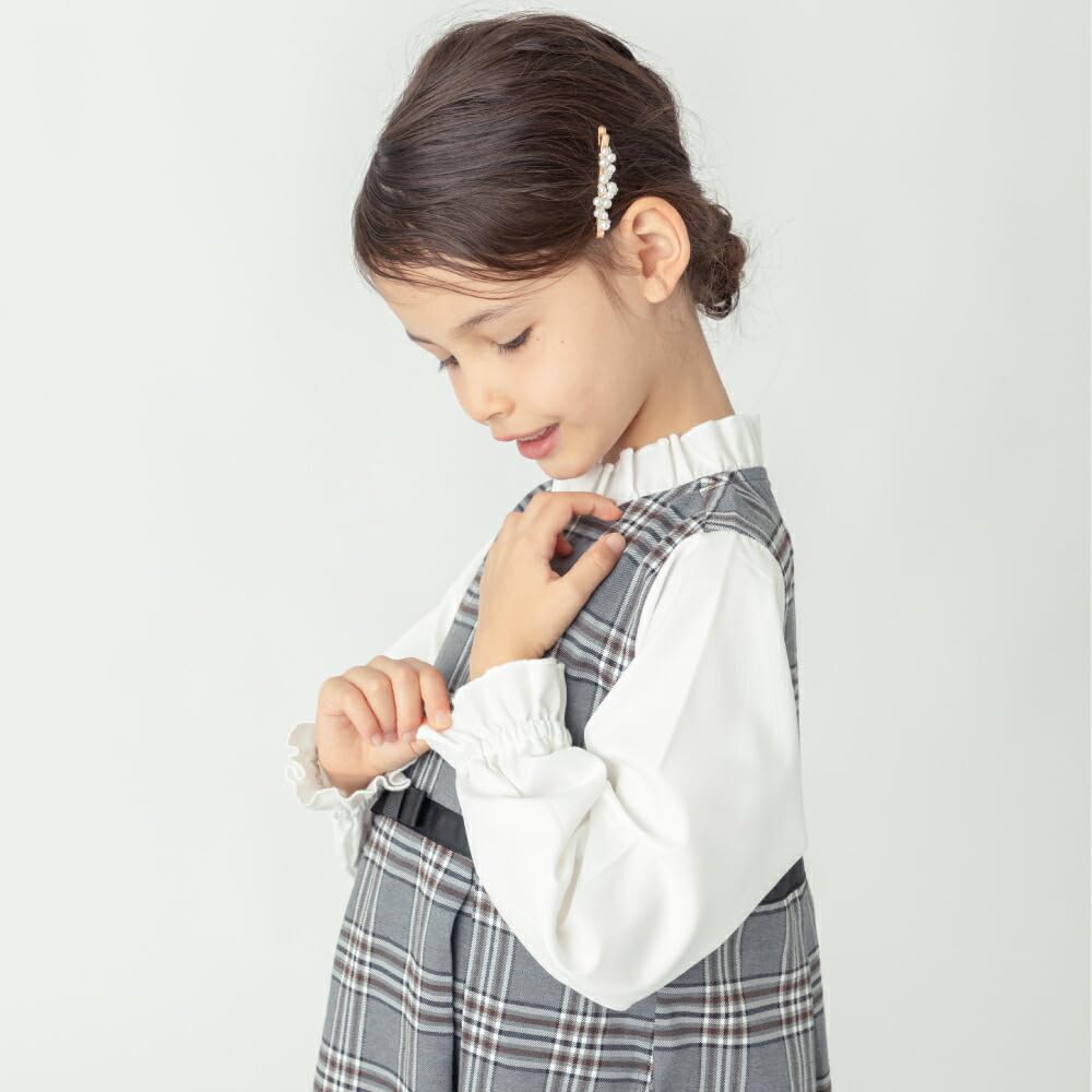 Ever Closet Formal Perfect for School Entrance and Size Gray Children's Clothing, Girls' Dress, Graduation, 90,