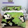 Felix the Cat  Pattern Bedding Quilt Set  Home Decoration  Gift (1 * duvet cover + 2 * pillowcase  without core)