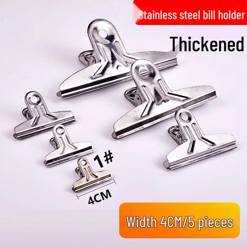 

Enhanced Stainless Steel Swallowtail Clips - Large and Small Sizes for Office and Stationery Use