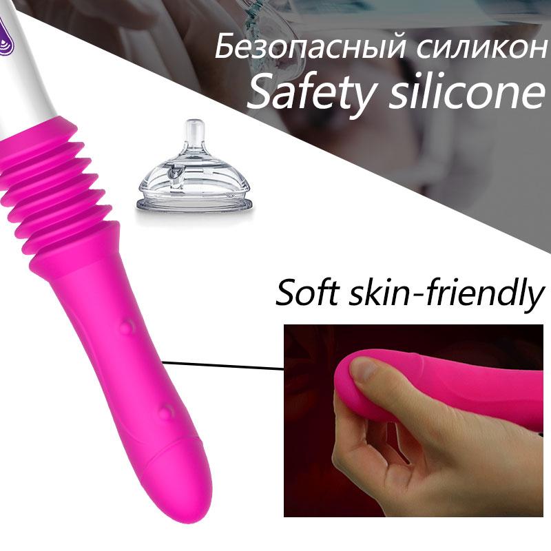 Masturbační stroj Teleskopický vibrátor Pohyb nahoru Dolů Vaginální masáž Bezdrátové ovládání Automatické sexuální stroje Sexuální hračka pro ženy