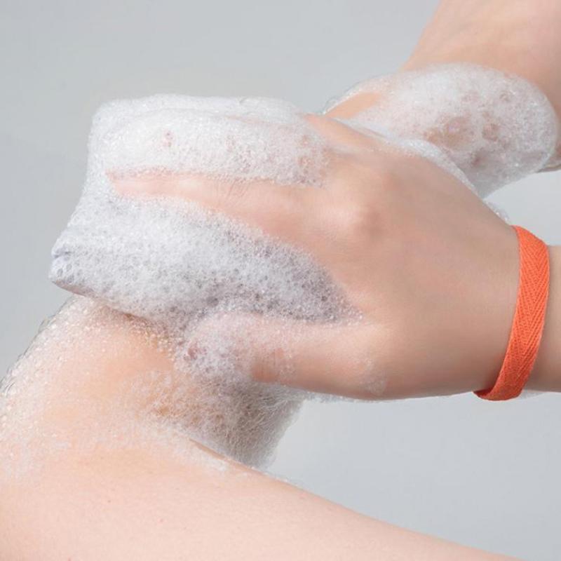 Bade-Reinigungsschaumnetz Doppelseitiger Seifensack Körperpeeling-Schwämme Badezimmer-Netzseifentasche