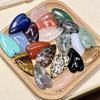 1Pc Natural Stone Elongated Heart Pendant 24×40mm Single Hole Gemstone Charm For DIY Necklace Jewelry Making