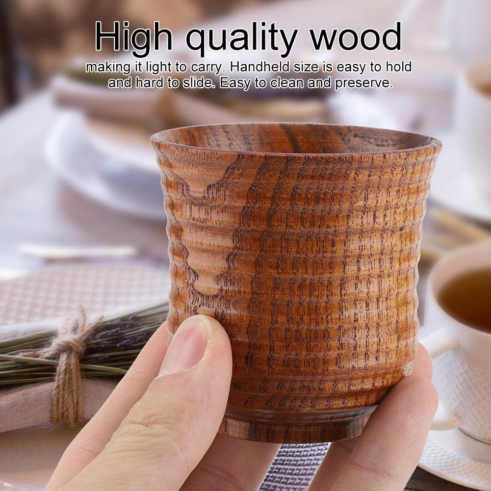 Wooden Cup Natural Wood Coffee T Beer Milk Mug
