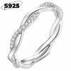 S925 Pure Silver Ring - Fashionable and Non-fading, Simple Zirconia Ring - Wedding Ring