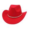 Tibetan Jazz Hat Woolen Shiny Belt Celebrity Style Retro Cowboy Hat Western Cowboy Hat
