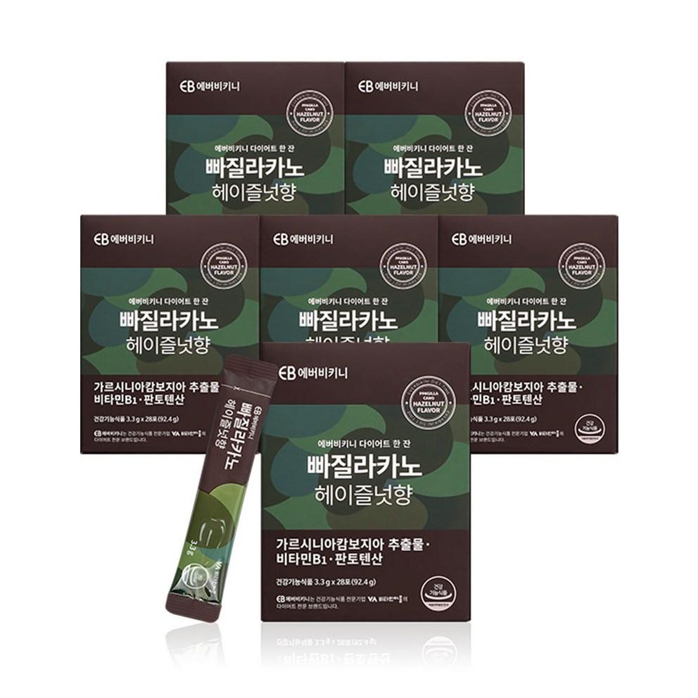

everbikini Garcinia Diet Coffee, Americano Hazelnut Flavor, 28 Sticks, 92.4g, 6 Packs