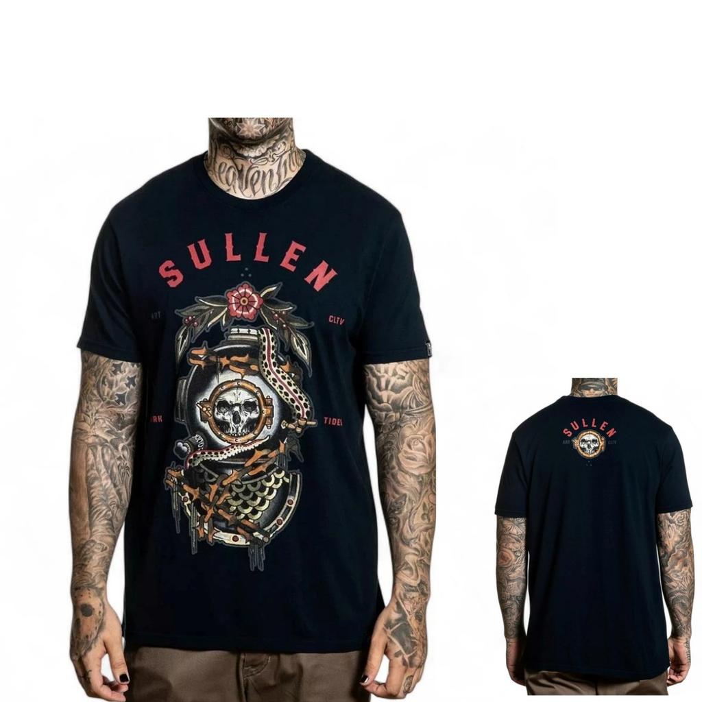 Sullen Art Tattoo Art Trendy Clothing Casual TShirt Mens and Womens Luxury Brand Top