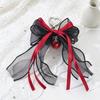 Exquisite Ornament Lace Bow Keychain Hollow Design Bag Pendant Ribbon Keyring  Backpack Accessory