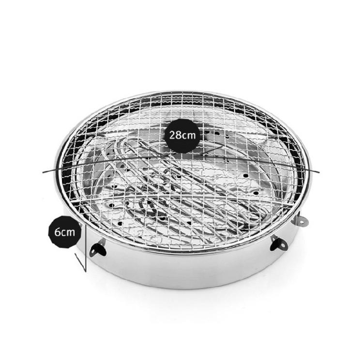 Rustproof Camping Charcoal Grill Stainless Steels Folding Barbecue Stove Folding Cooking Grill Outdoor BBQ Equipment