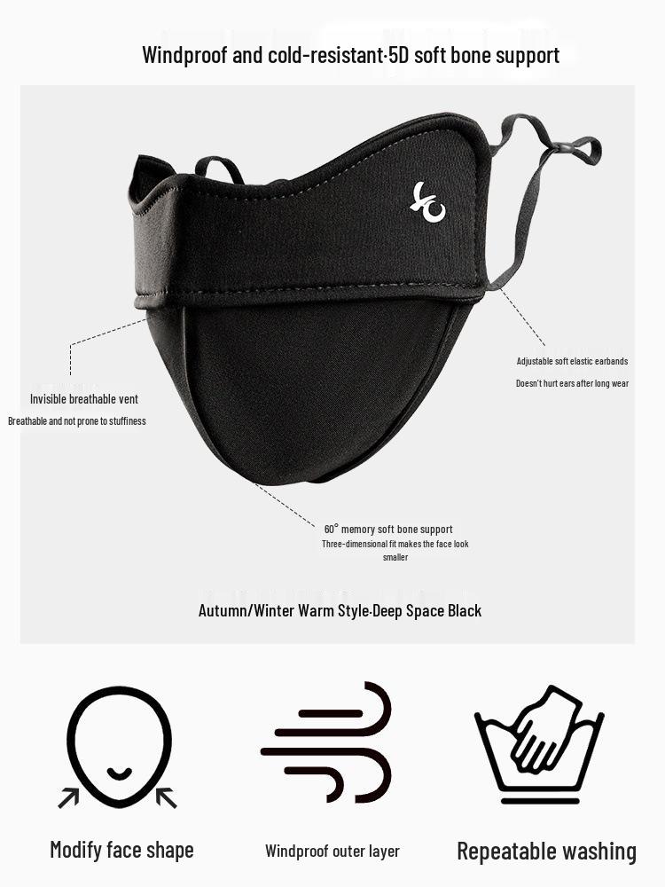

Reusable Winter Face Mask - Cold-Proof, Windproof, Breathable, Adjustable