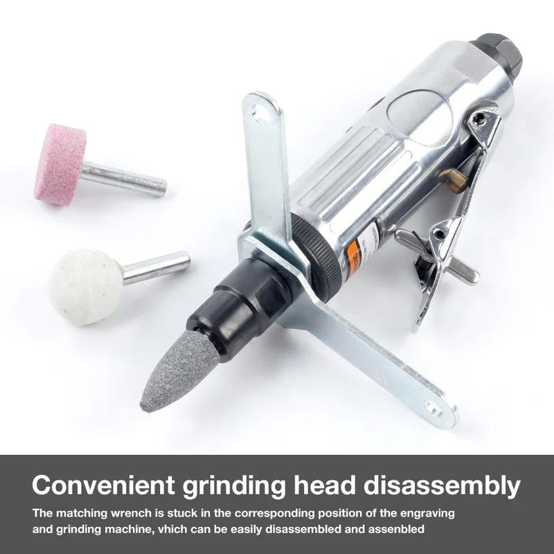 Air Die Grinder, with 1/4" and 1/8" Collets Pneumatic Tool Grinding Tool Set Deburring Tool, for Grinding/Rust Removal/Polishing