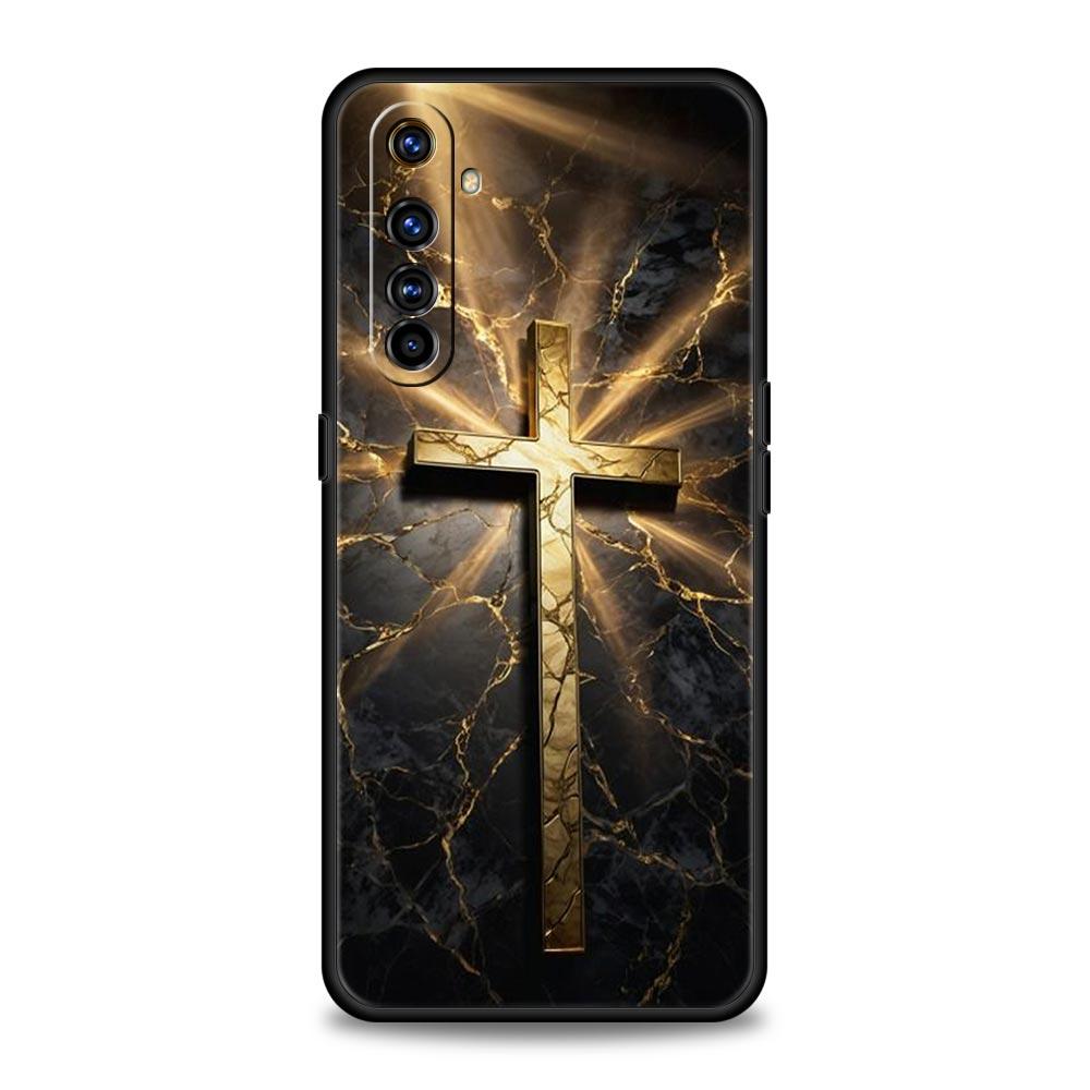 Cross Pattern Element Design Case For Realme C67 C63 C55 C53 C35 C25 C21 GT 2 3 5 6 10 11 12 13 Pro Plus 5G Soft TPU Phone Cover
