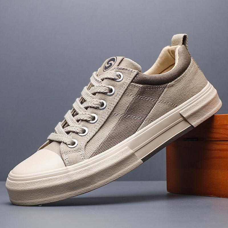 

Fashion Casual Flats New Comfortable Canvas Sneakers Men‘s Shoes Outdoor Non-slip Sports Tennis Men s Sneakers Vulcanize Shoes SS25856 44 хаки