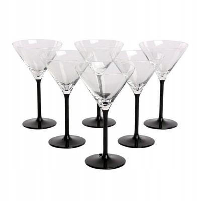 Onyx Glass Set for Martinis & Drinks