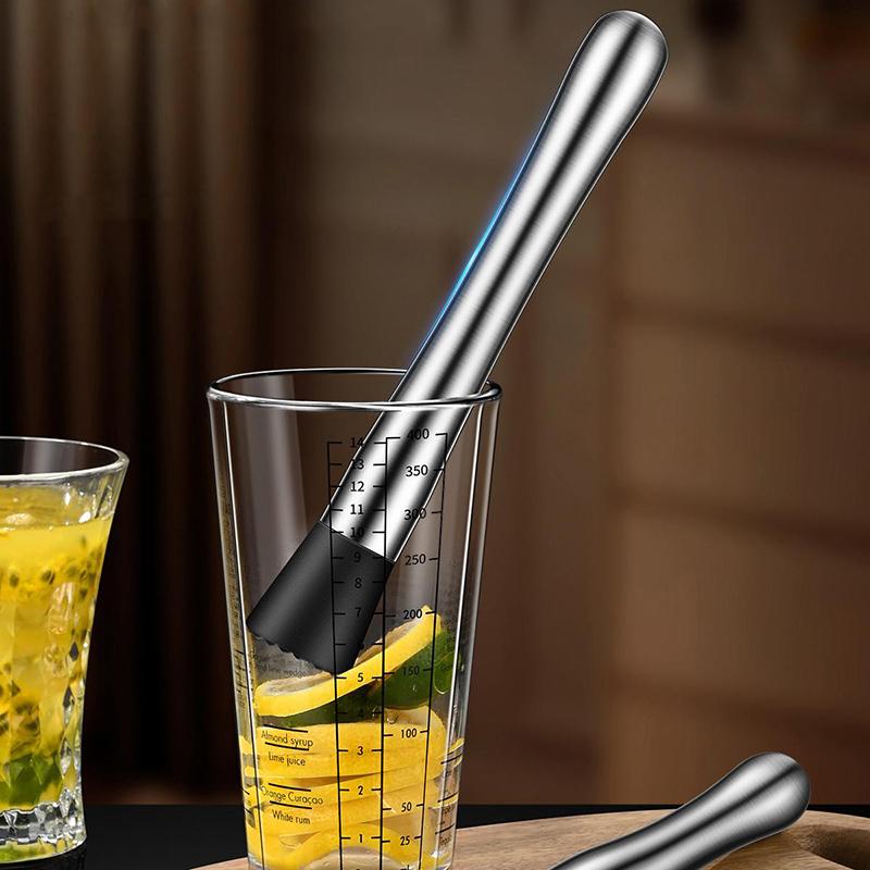 Nerezové kladívko na drcený led Multifunkční nanukové tyčinky Koktejlové míchátko Ovoce Citron Muddle Barové náčiní