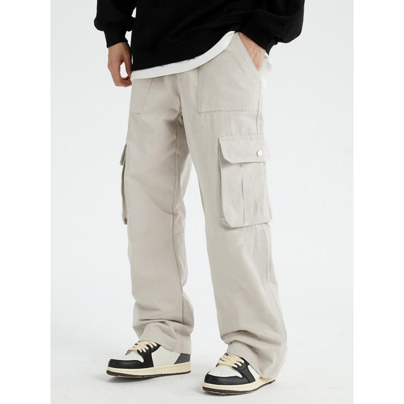 Casual overalls spring and autumn new retro loose wide-leg straight trousers