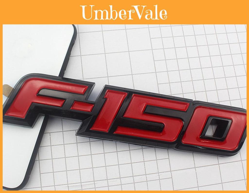 Elegante Emblema Distintivo Lettera in Plastica Rossa Nera 3D Rialzata per Portellone Ford F150 09-14