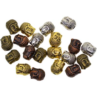 20 Pcs Assorted 3D Buddha Spiritual Spacer Beads Jewelry DIY Bracelet Making
