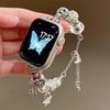 Stylish Diamond Glitter Strap For Apple Watch Band 46 42 44 40 45 41 49mm Women Bling Star Beaded Jewelry IWatch 10 9 8 Ultra 2