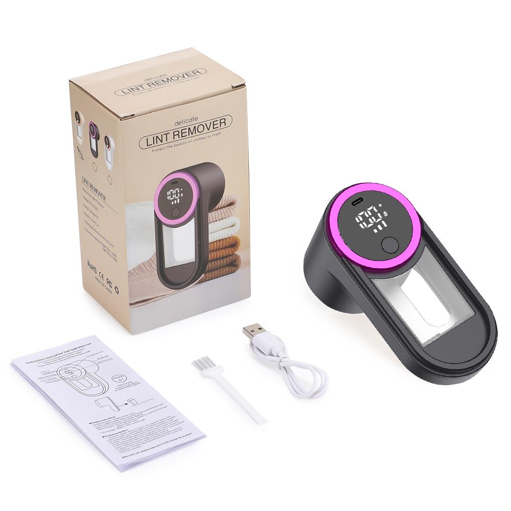 Lint Remover for Clothing 3 Speeds LED Digital Electric Pellet Fluff Remover  Rechargeable Fuzz Fabric Shaver Sweater Hair