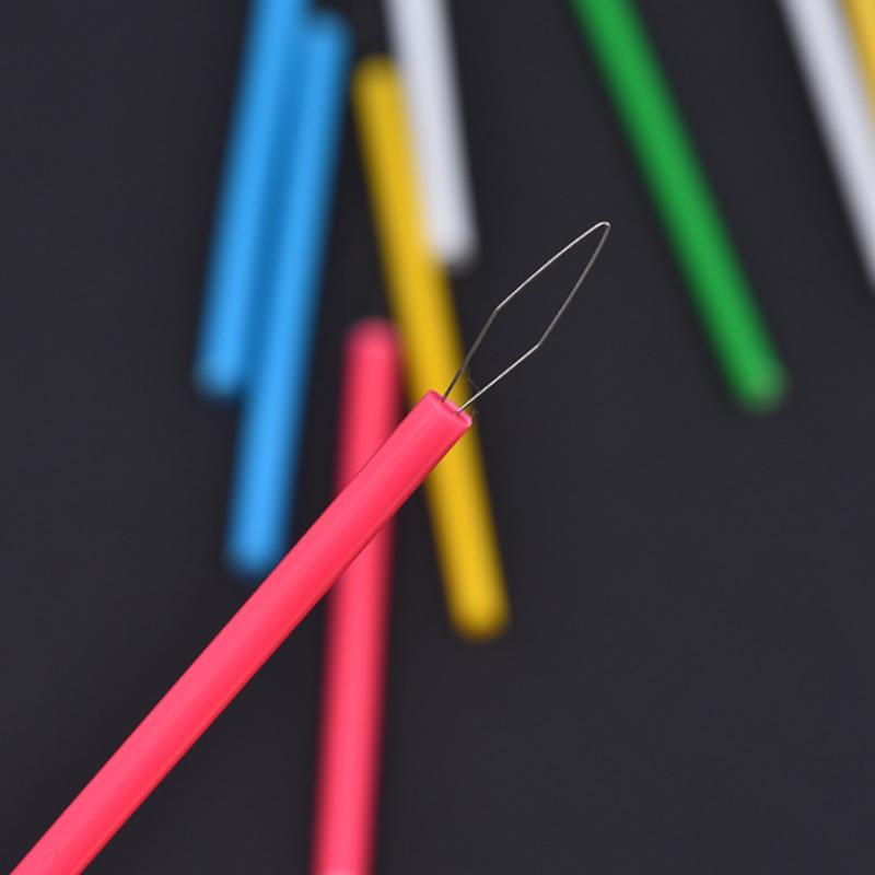 10Pcs Leader Beader Threading Needle Sewing Tools Cylindrical Colorful Needle Threader Sewing Threader Diy Accessories