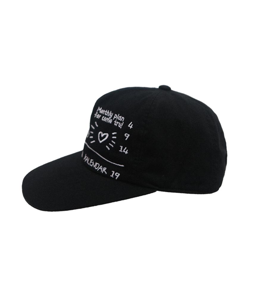Kalenda Monthly Plan 5Pannel Cap - Black