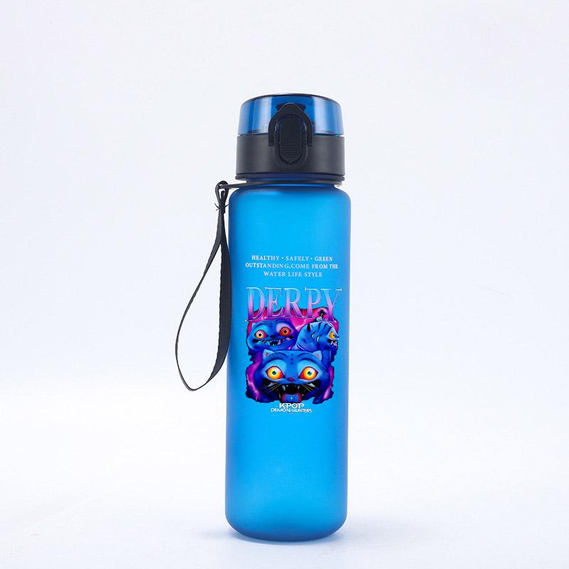 KPop Demons Hunters Large Capacity Sports Water Bottle Motivational Leak Proof Portable Reusable Cups Outdoor Travel Gym Jugs Kid Friendly