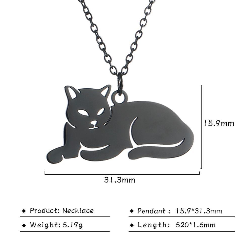 Cazador Cute Animal Cat Pendant Necklace for Women Lovely Paw Choker Neck Chain Stainless Steel Jewelry Birthday Gift 2026