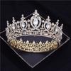 Water Drop Circle Royal Queen King Crowns Bride Diadem Headdress Banquet Tiaras Prom Pageant Party Wedding Crown Hair Jewelry