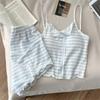 New ArrivalS Open Run Women S paStel Stripe SleeveleSS ShortS Set