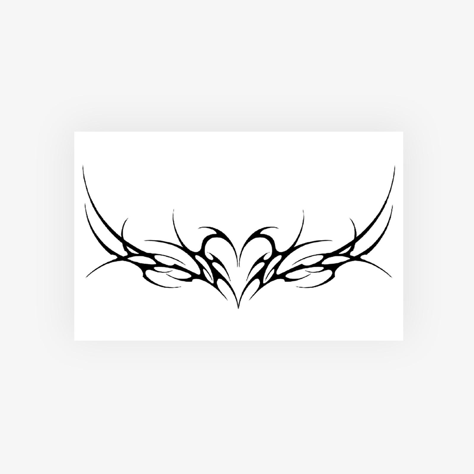 Herbal Juice Semi-Permanent Personality Simple Love Thorn Succubus Waist And Abdomen Tattoo Sticker 19*12