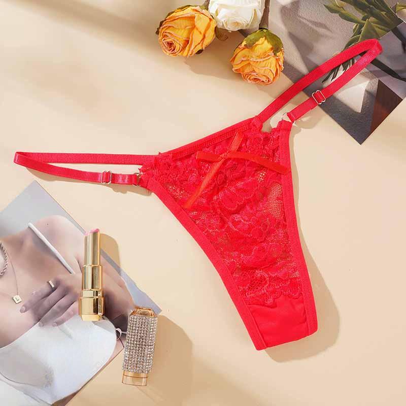Adjustable Lace Thongs Panties Women Underwear Sexy Thongs Women Low Waist Solid Underwear Seamless Female Underpants Lingerie