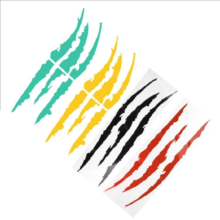 Motorcycle Sticker Decorative Monster Skull Claw Scratch Stripe Marks Decal