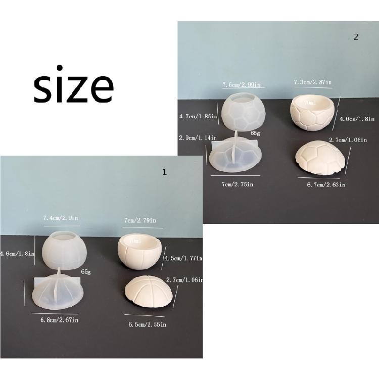Stampo in Silicone Traslucido per Progetti di Tazze a Forma di Palla Sportiva, Forma Divisa per Espositori in Resina e Artigianato in Gesso Fai-da-te
