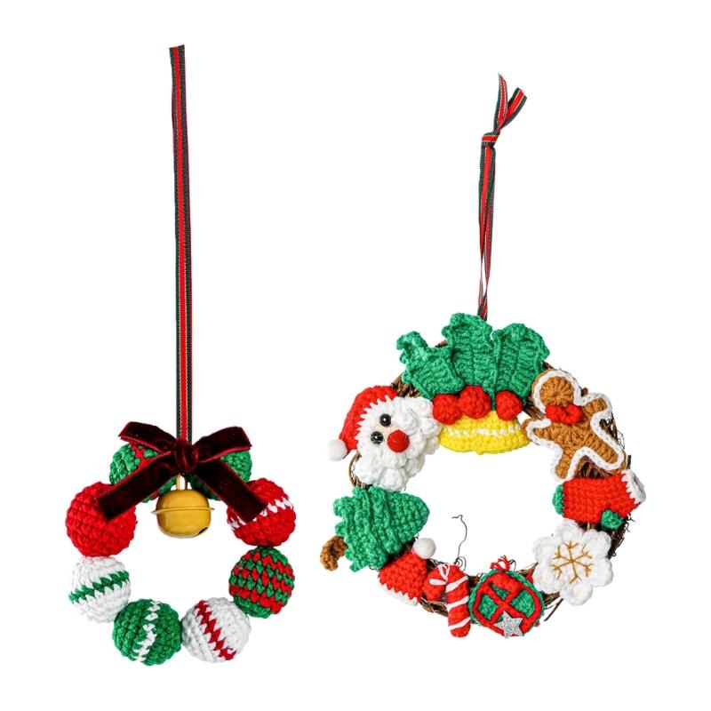 Benutzerfreundlicher Rentier-Wollkranz Sichere Weihnachtsdekoration Festival Türhängekranz für Kinder und Haustiere