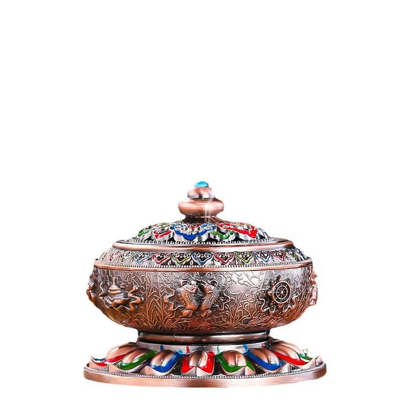Zen Alloy Incense Burner with Aromatherapy Home Fragrance SandalwoodCenser Elegant Home Decor for LivingRoomOffice Tea Ceremony
