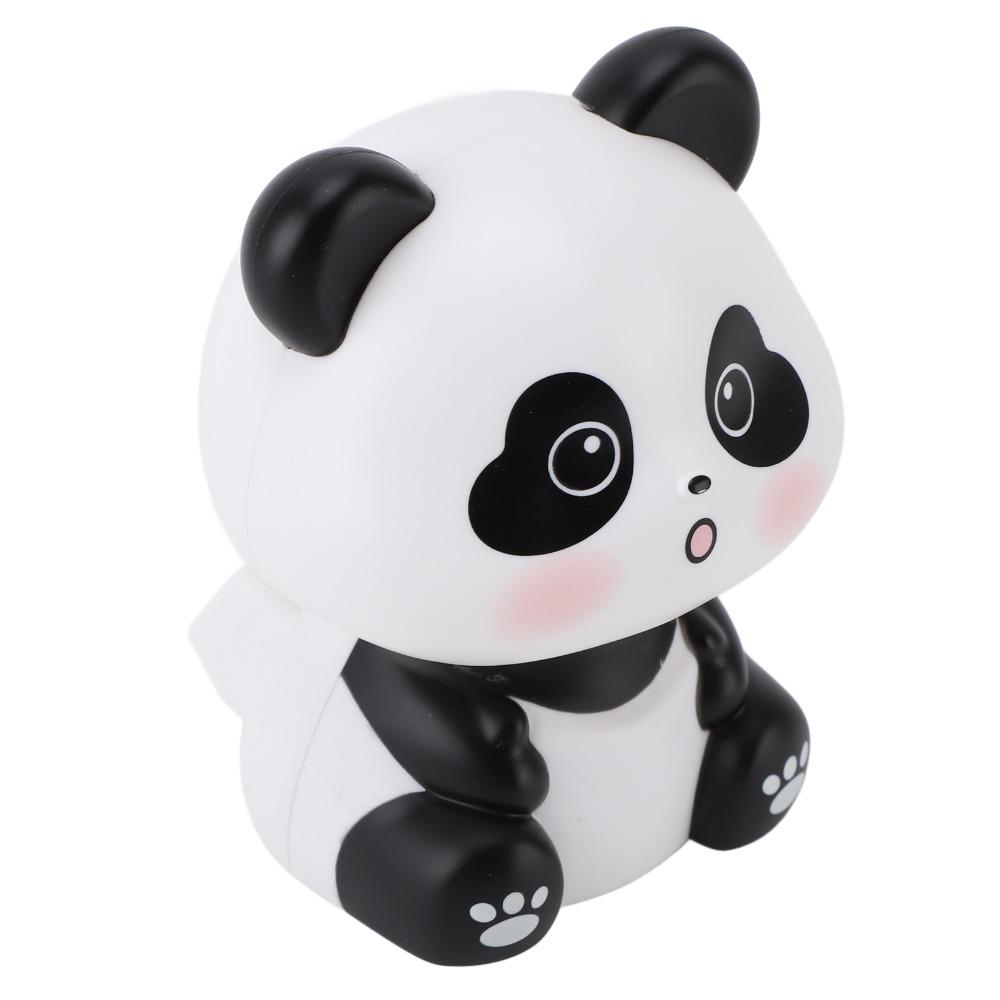 ABS Solar Panda Figurine 3inch Fortune Panda Statue  Indoor Living Room Decor