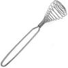 Mini French Spring Whisk, 8.67 Inch Silver Stainless Steel Spring Coil Whisk, Hand Eggbeater Egg Mixer Whisk Blender Stirring Beater - CHUNCC