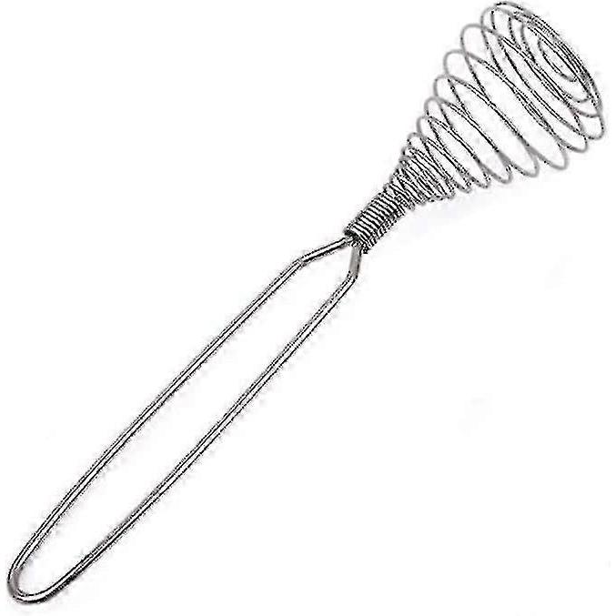Mini French Spring Whisk, 8.67 Inch Silver Stainless Steel Spring Coil Whisk, Hand Eggbeater Egg Mixer Whisk Blender Stirring Beater - CHUNCC