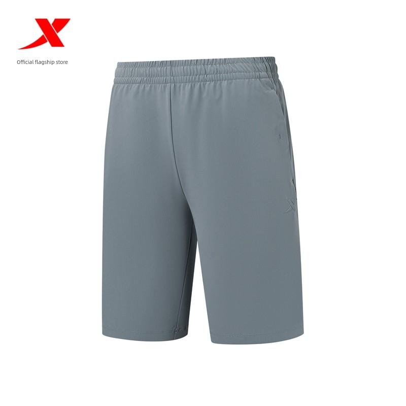 Xtep Men s Sports Shorts, Elastic, Ultra-Light, Quick-Dry, Breathable, Loose-Fitting, Suitable for Summer, Comprehensive Training, Fitness, Running 3XL синий/серый