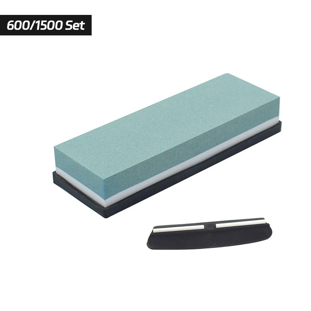 

Точильный камень для двухсторонних ножей, точильный камень, профессиональный точилка для ножей, точильный камень с нескользящей основой, кухонный инструмент #469273 600/1500 Set
