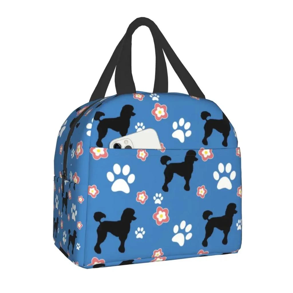 Pet Paw Pattern Animal Imprint Insulated Lunch Bag for School Office Dog Footprint Gift Picnic Thermal Cooler Lunch Box Women