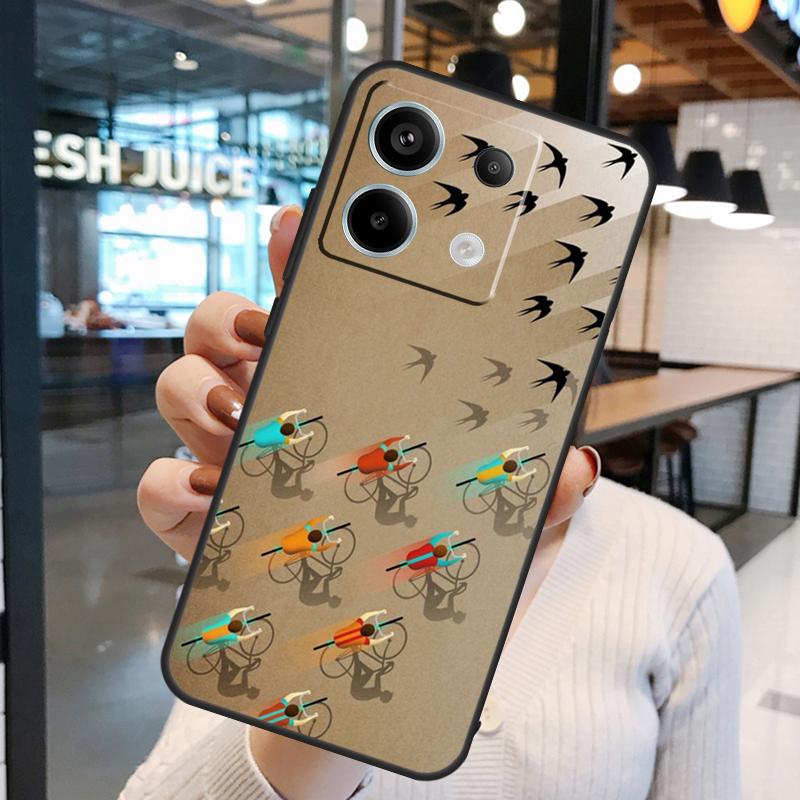 Ride Mountain Bike Bicycle Art Case For Xiaomi Redmi 13C 12C 9C 10C Redmi Note 13 Pro 9 10 11 12 Pro 9S 10S 11S 12S Cover