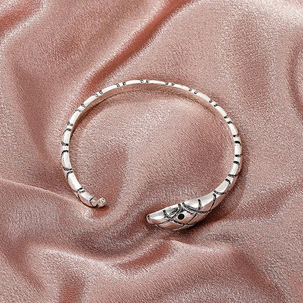 Punk Adjustable Irregular Hand Jewelry Retro Old-fashioned Winding Open Bracelet