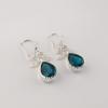 Natural Apatite Gemstone 925 Sterling Silver Jewelry Handmade Earrings 1.84" CE-27-10