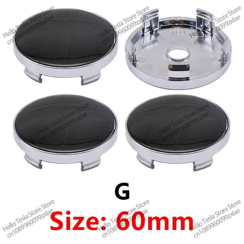 Car Sticker Tesla 4Pcs 56/60mm Car Wheel Center Hub Cap Car Accessorie For Tesla Model 3 2021 S X Y Style Roadster Invader Coil